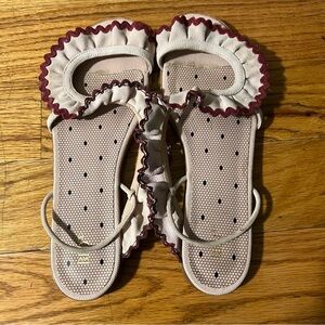 Valentino Red Ruffled Sandals Size EU 40 US 9.5